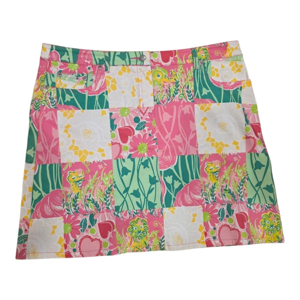 LILLY PULITZER Derby Patch Skirt -  Size‎ 12